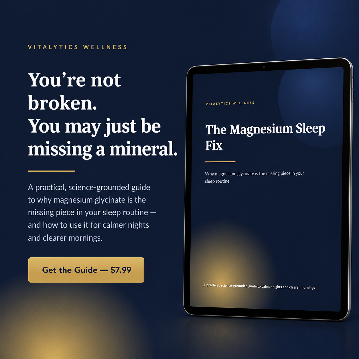The Magnesium Sleep Fix — Guide to Magnesium Glycinate & Better Sleep