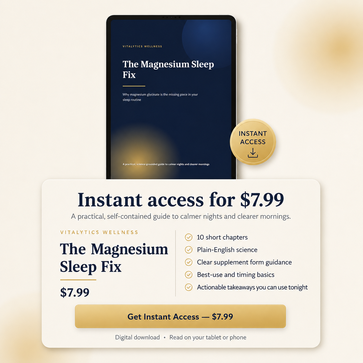 The Magnesium Sleep Fix — Guide to Magnesium Glycinate & Better Sleep