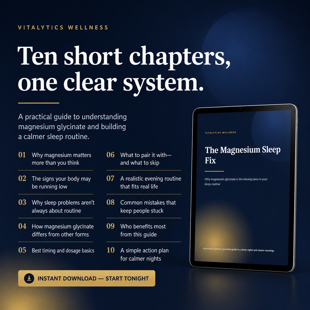 The Magnesium Sleep Fix — Guide to Magnesium Glycinate & Better Sleep