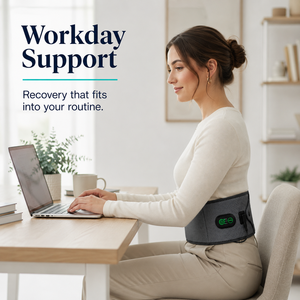 Vitalytics Restore Belt — Red Light Therapy Lower Back Recovery Belt with 660nm & 850nm Dual-Wavelength LEDs
