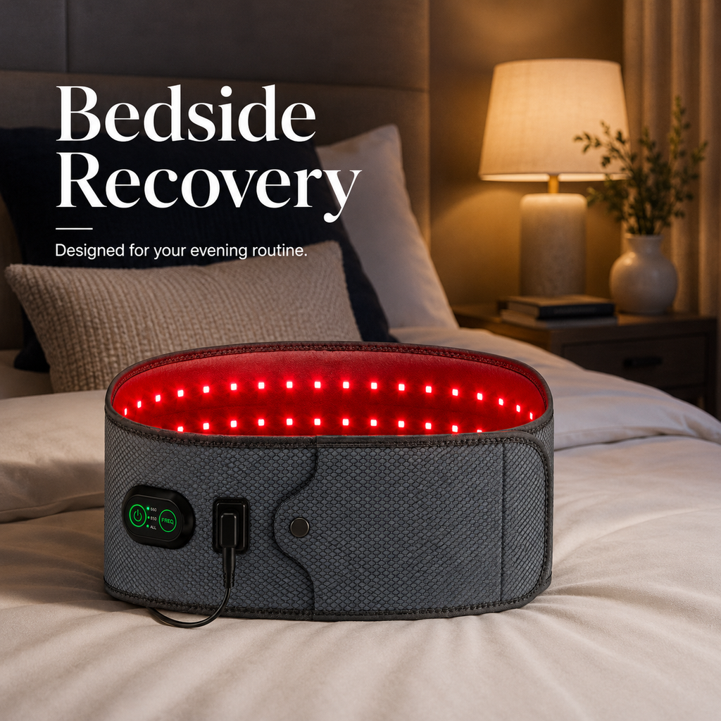 Vitalytics Restore Belt — Red Light Therapy Lower Back Recovery Belt with 660nm & 850nm Dual-Wavelength LEDs