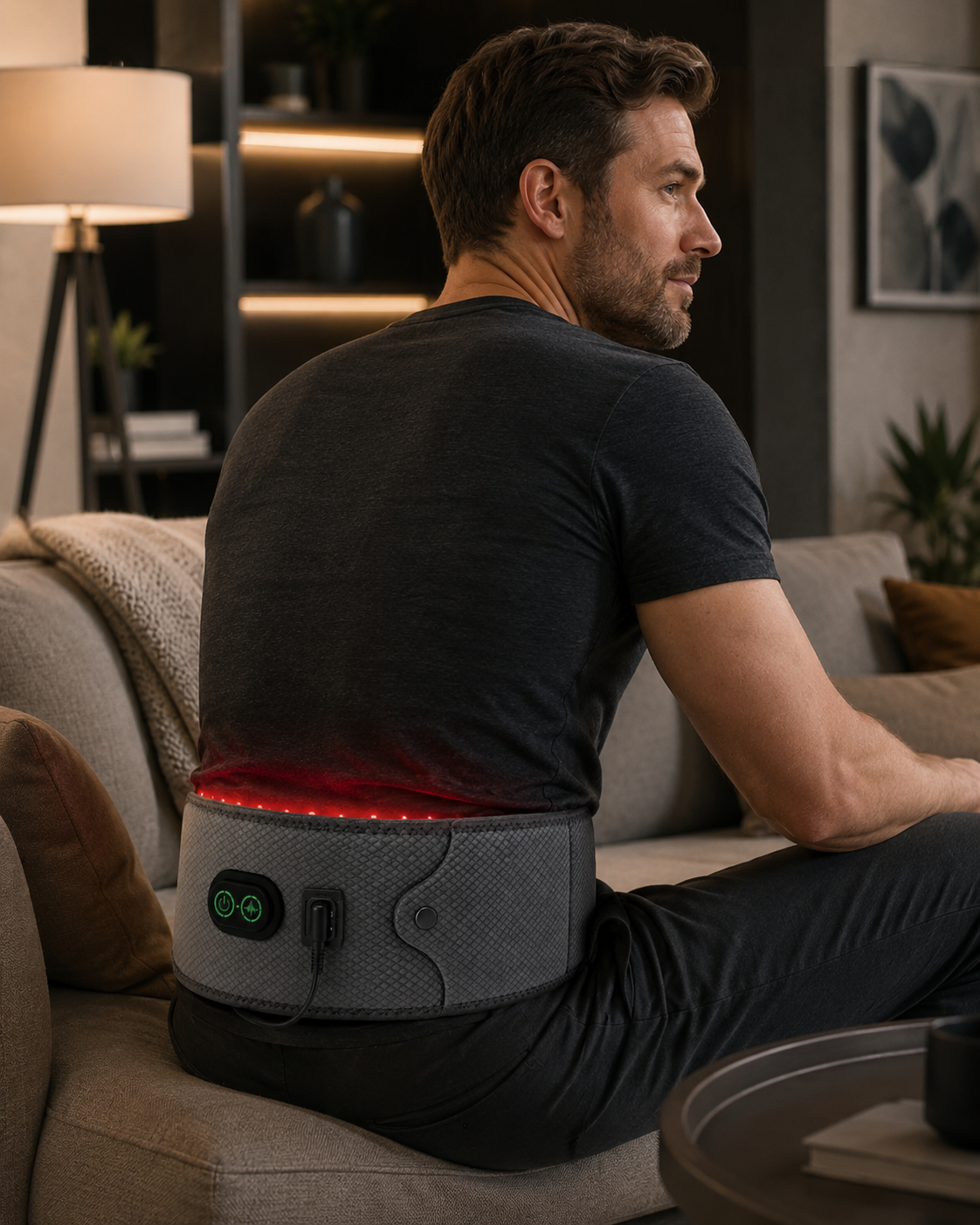 Vitalytics Restore Belt — Red Light Therapy Lower Back Recovery Belt with 660nm & 850nm Dual-Wavelength LEDs